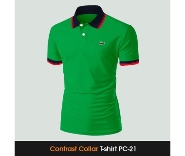 Contrast Collar T-shirt PC-21